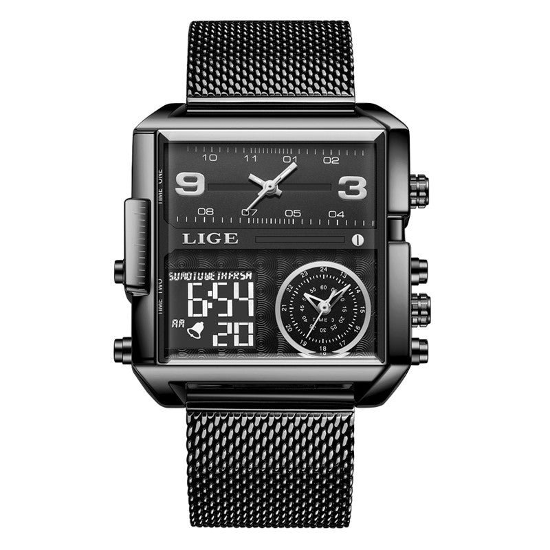 Lige Analog Digital Luxury watch for Men 8925