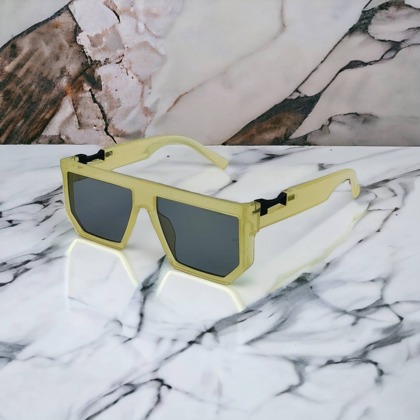 Fashion Brand Retro Punk Square Jelly Color Sunglasses For Unisex-SunglassesCraft