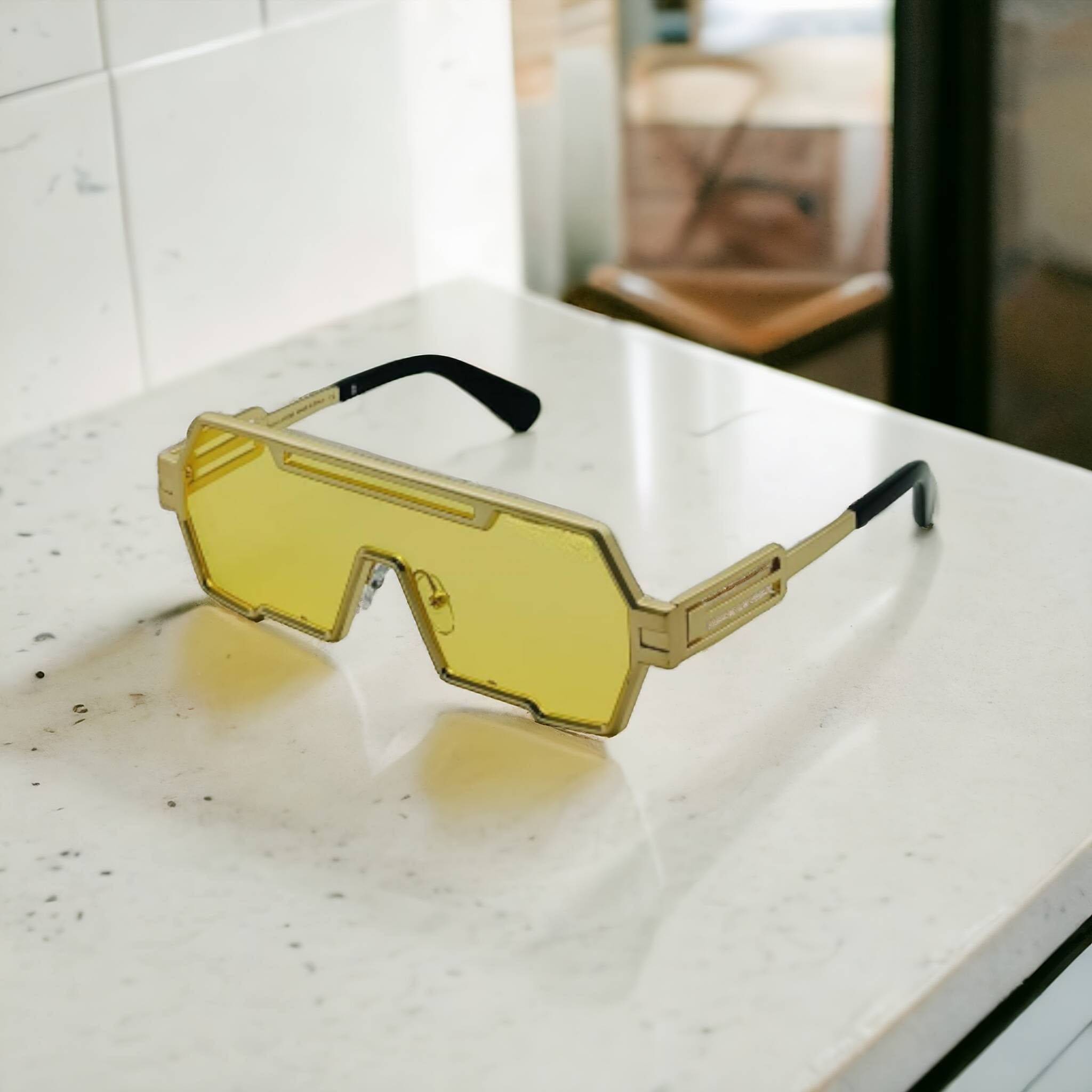 One-Piece Vintage Oversized Square Sunglasses For Unisex-SunglassesCraft