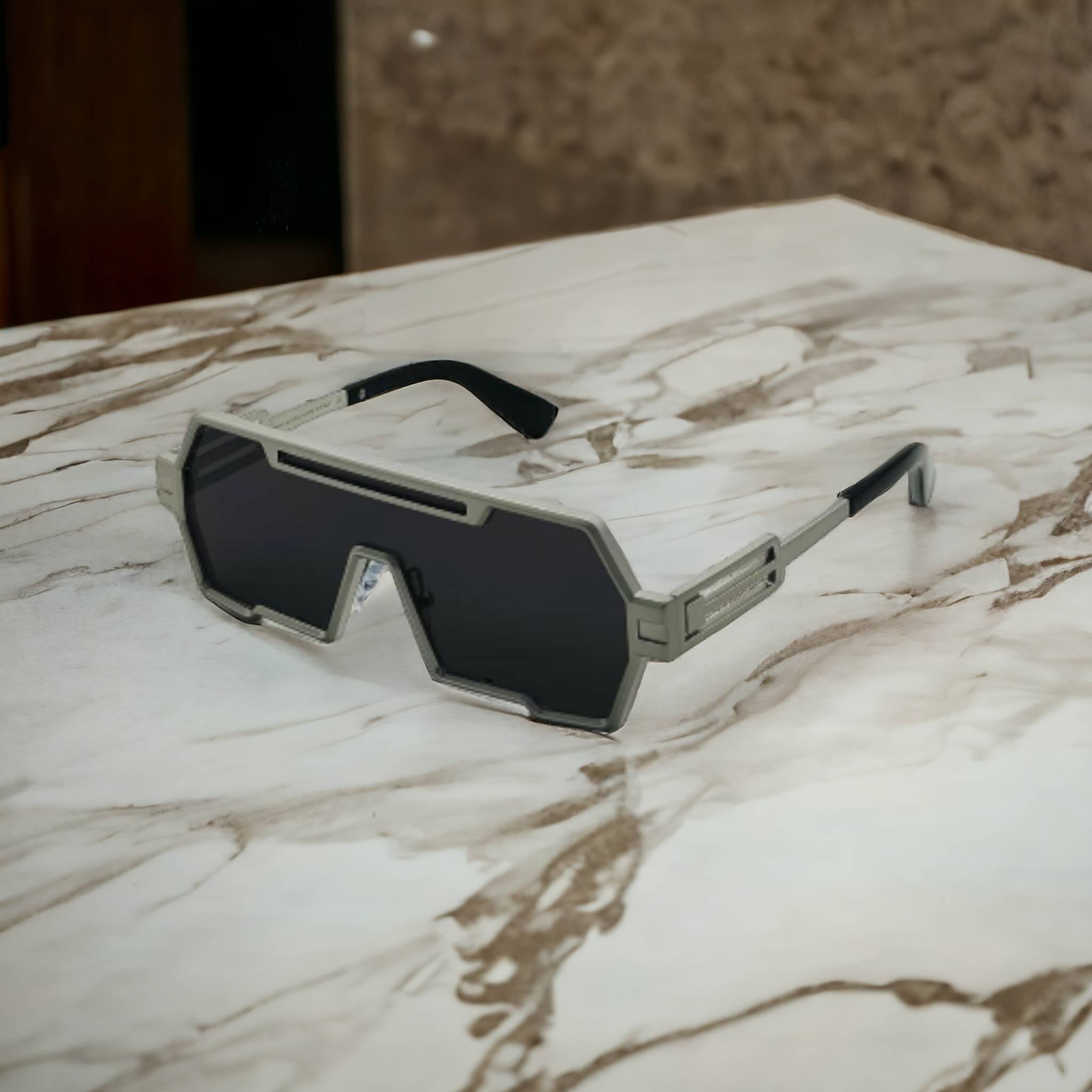 One-Piece Vintage Oversized Square Sunglasses For Unisex-SunglassesCraft