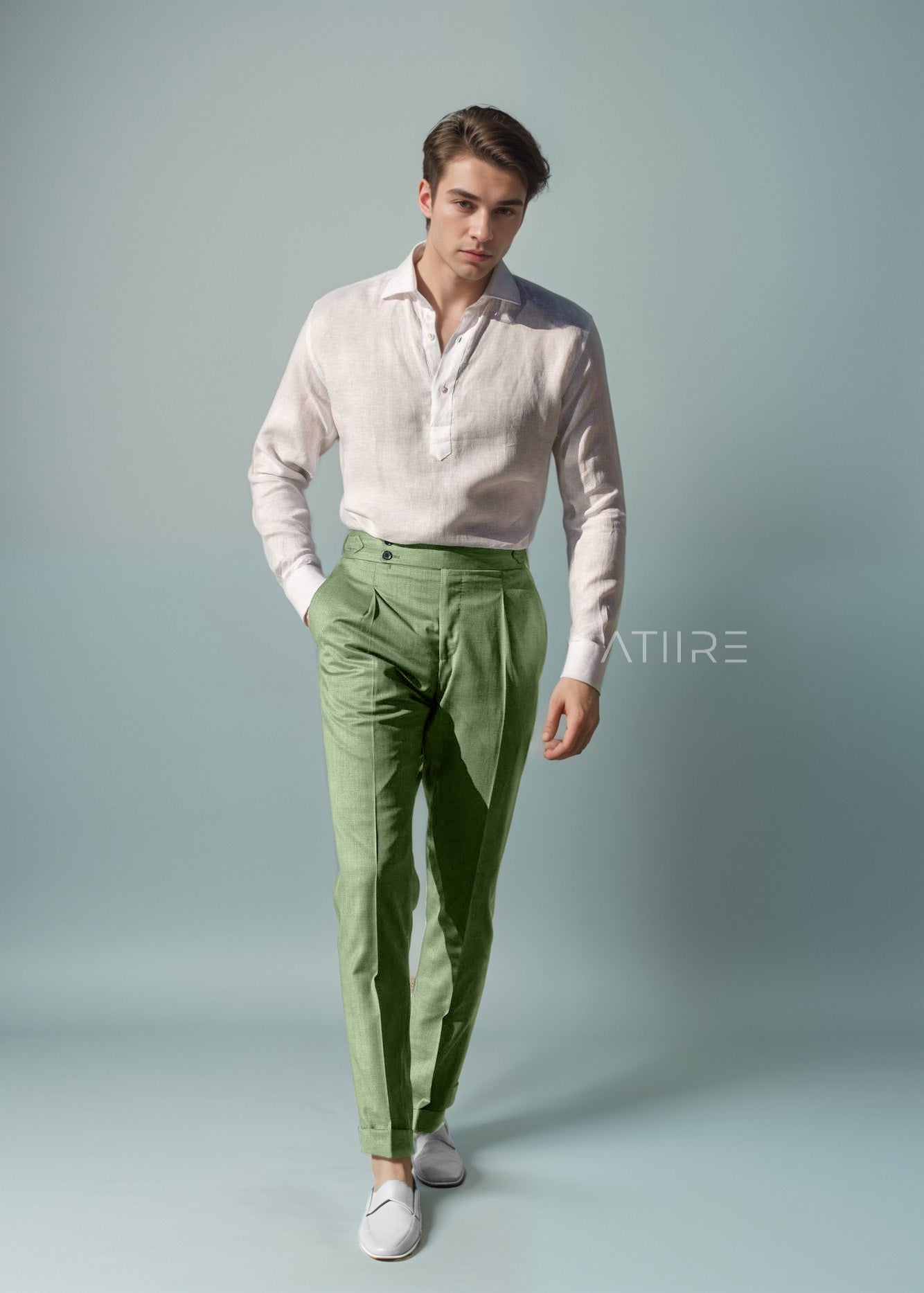 PISTA SIGNATURE BUTTONED GURKHA PANTS BY ATIIRE