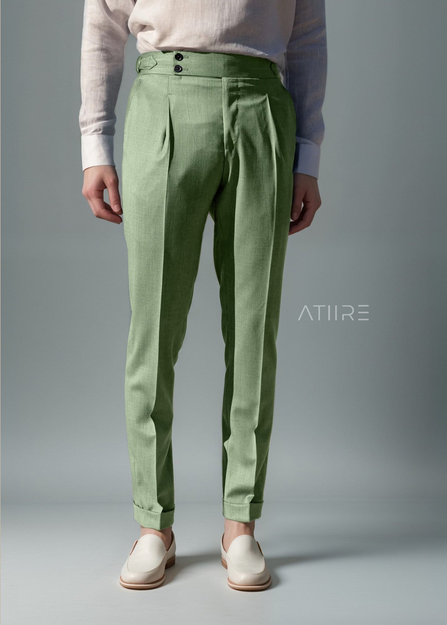 PISTA SIGNATURE BUTTONED GURKHA PANTS BY ATIIRE
