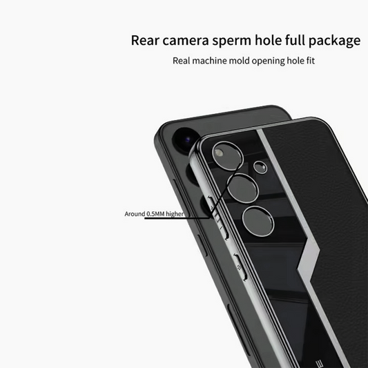 Soft Plating Leather Case-Black