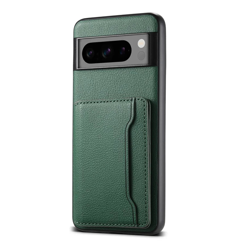 Leather Case with Card Holder For Google Pixel 8 Series
