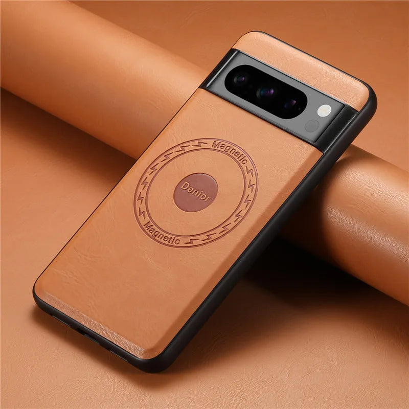 Magnetic Leather Case with Wallet For Google Pixel Series