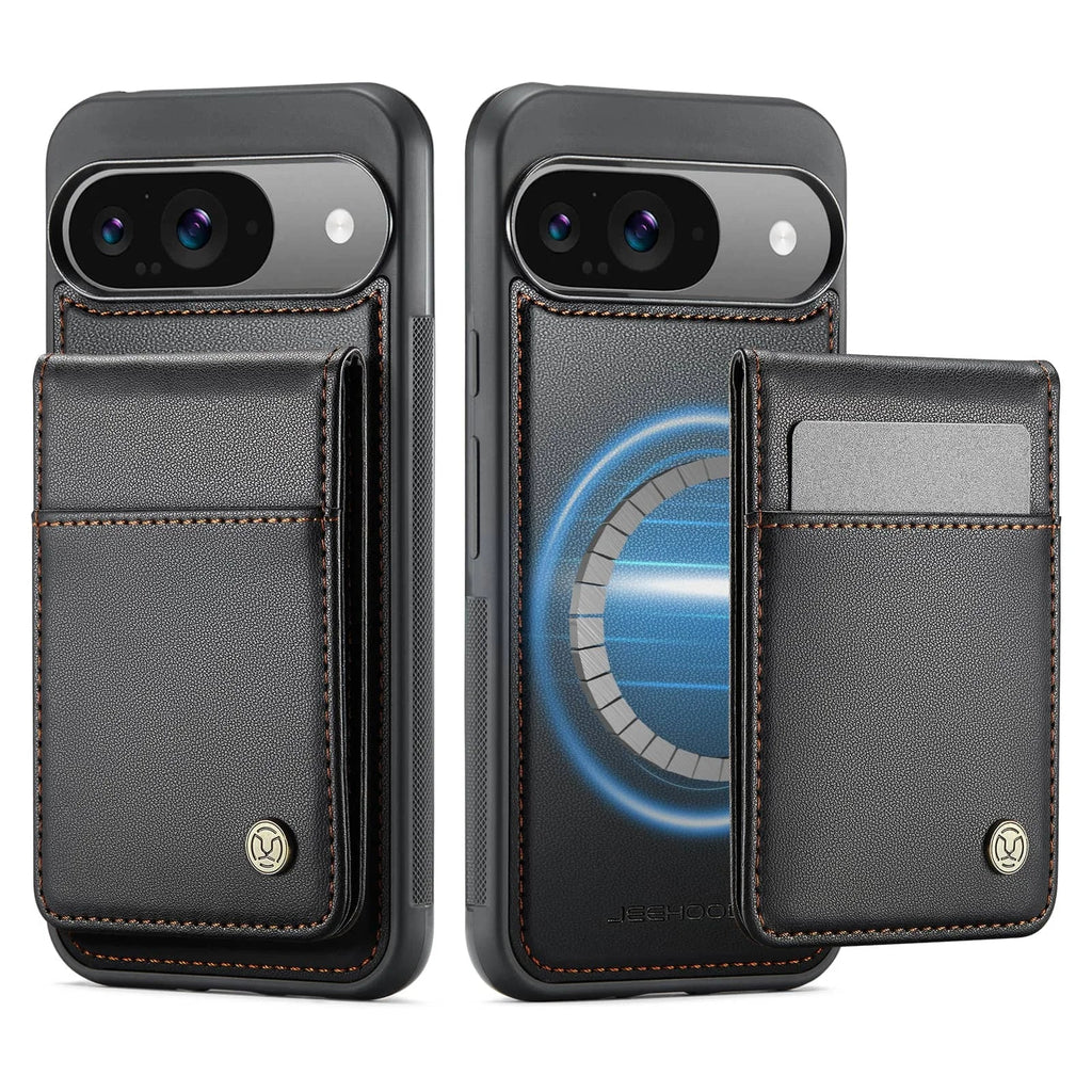 Leather Case with Card Holder For Google Pixel 9 Series