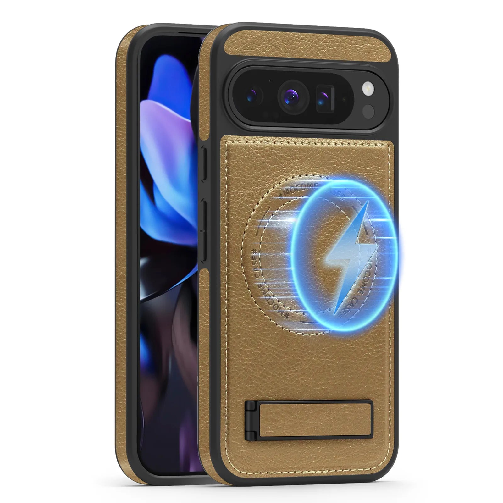 Premium Leather MagSafe Case with Kickstand for Google Pixel