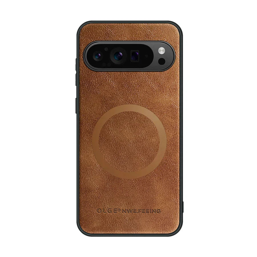 Anti-Fingerprint Leather Magnetic Case