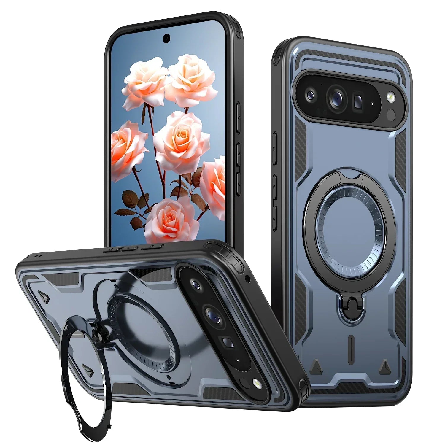 Magnetic Ring Case with 360° Grip