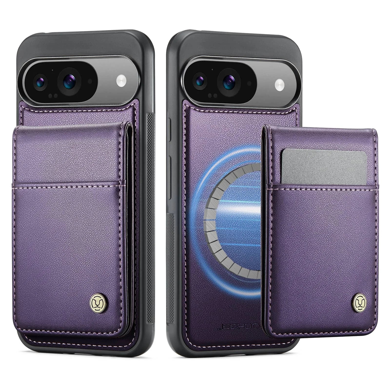 Leather Case with Card Holder For Google Pixel 9 Series