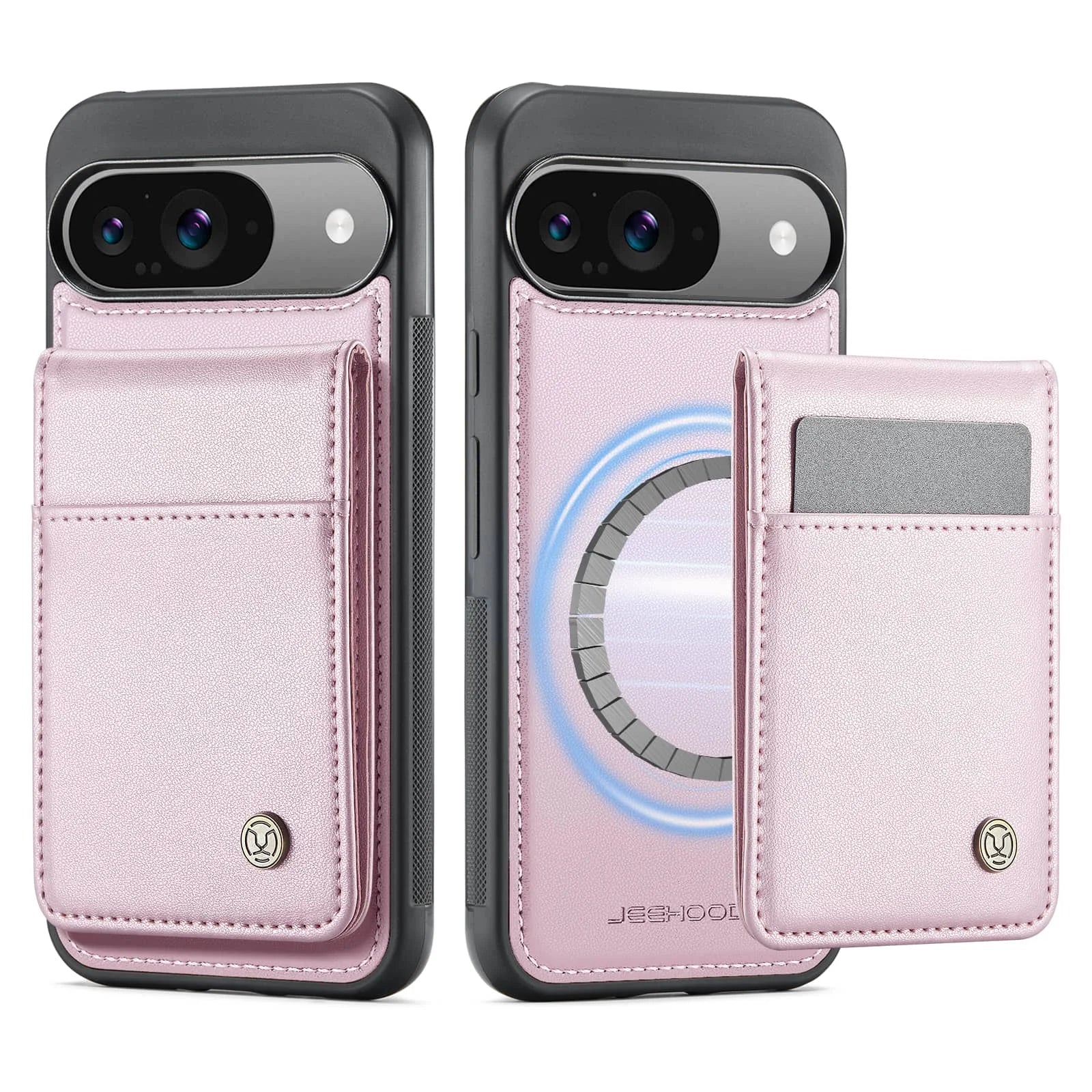 Leather Case with Card Holder For Google Pixel 9 Series