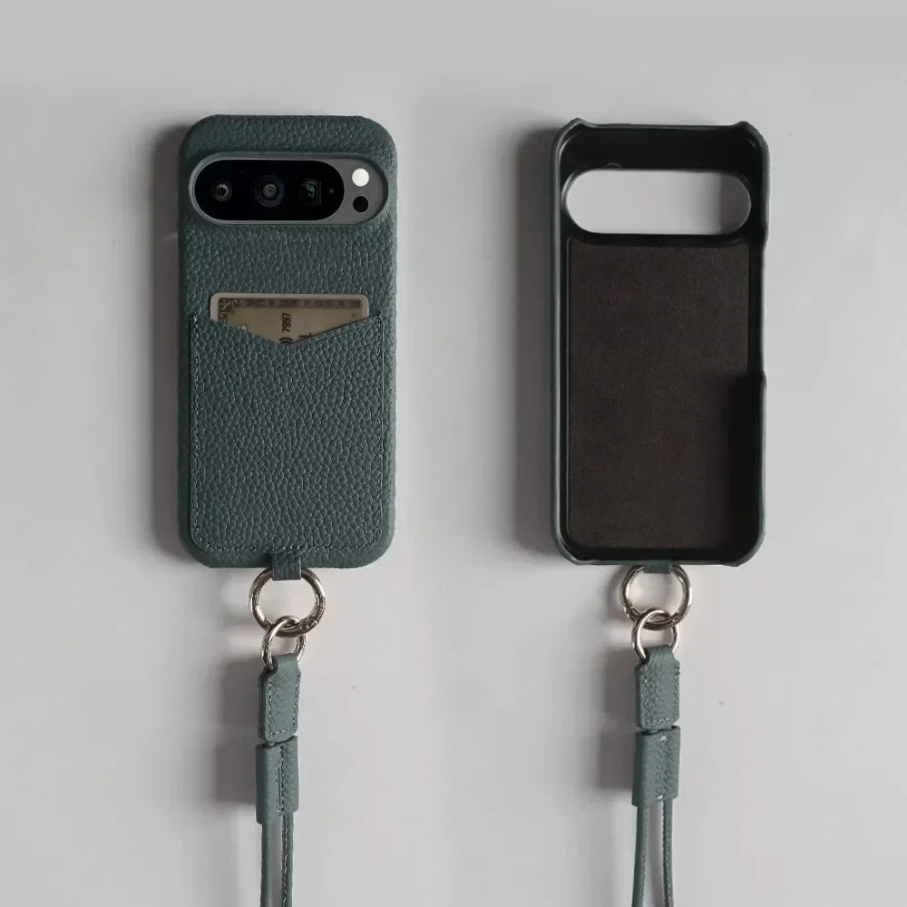 Crossbody Leather Case with Card Holder For Pixel Series