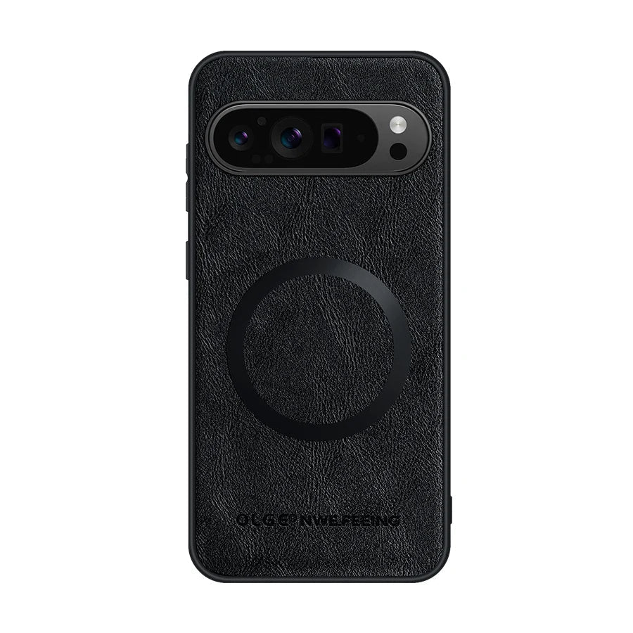 Anti-Fingerprint Leather Magnetic Case