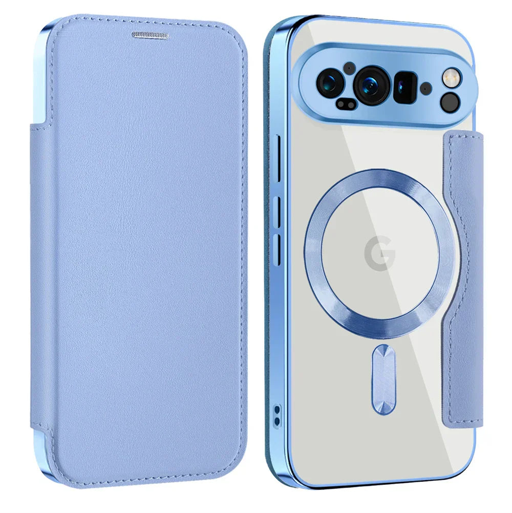 Leather Magsafe Case with Card Slot Holder For Pixel Series