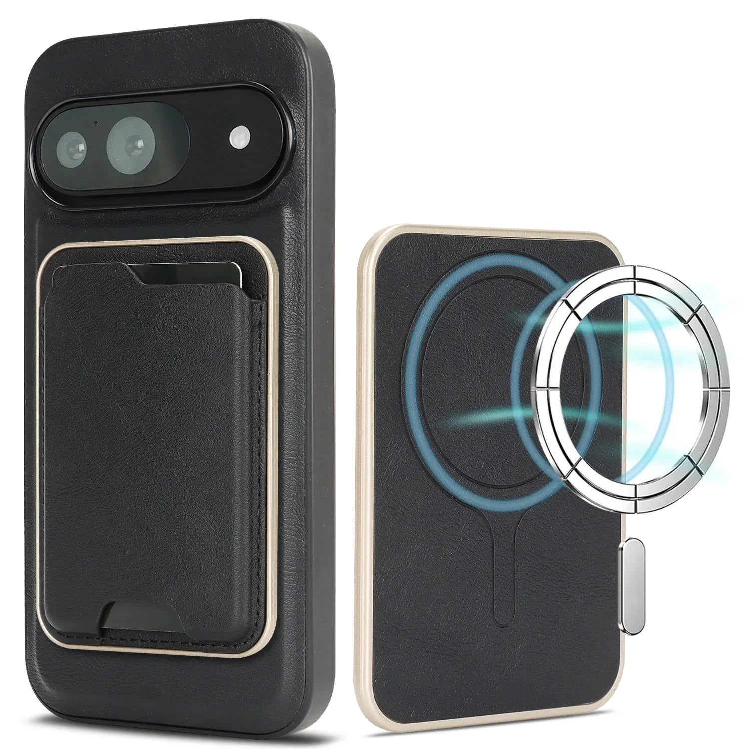 2 in1 Magnetic Leather Wallet Case