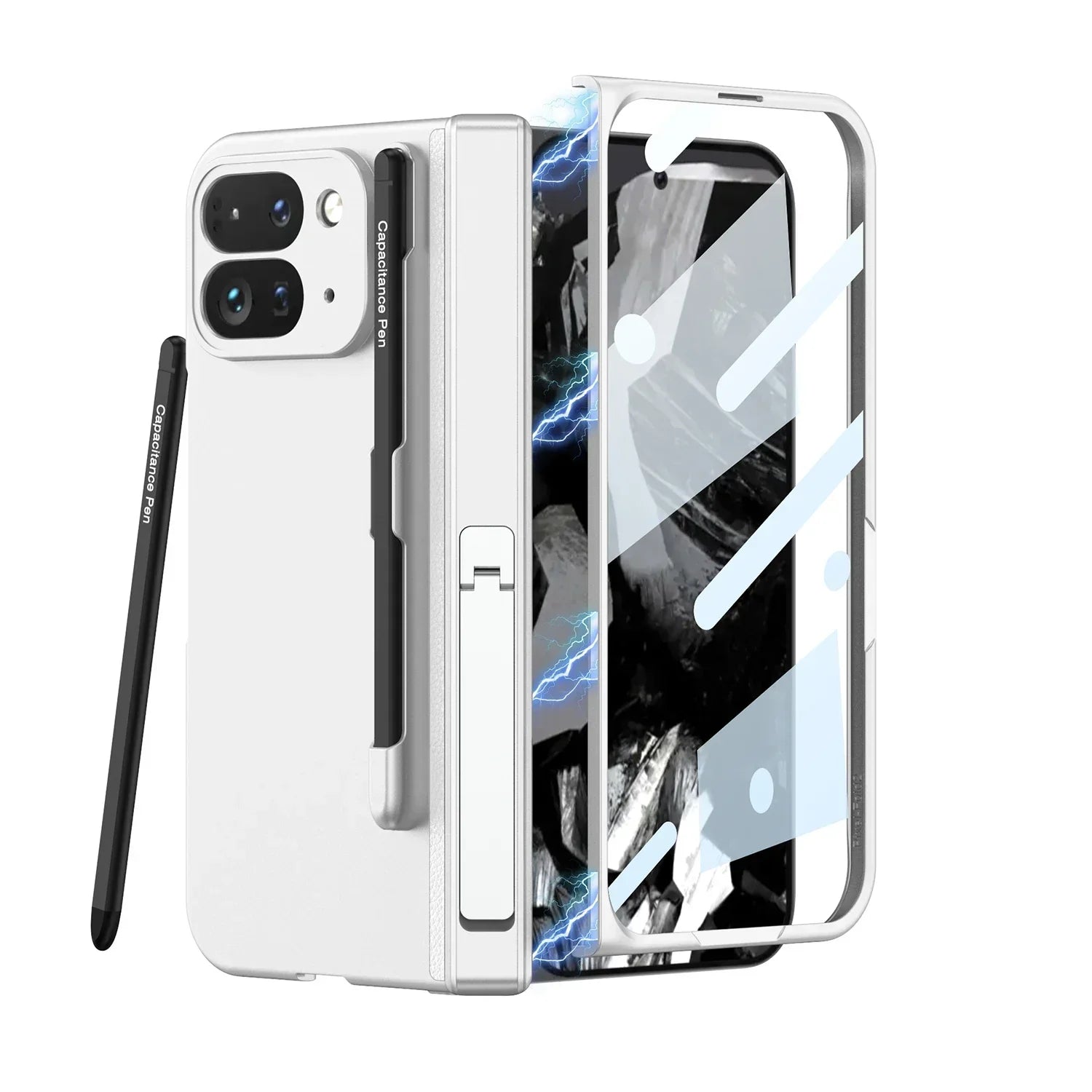 Pixel Fold Case with Pen & Hinge Guard