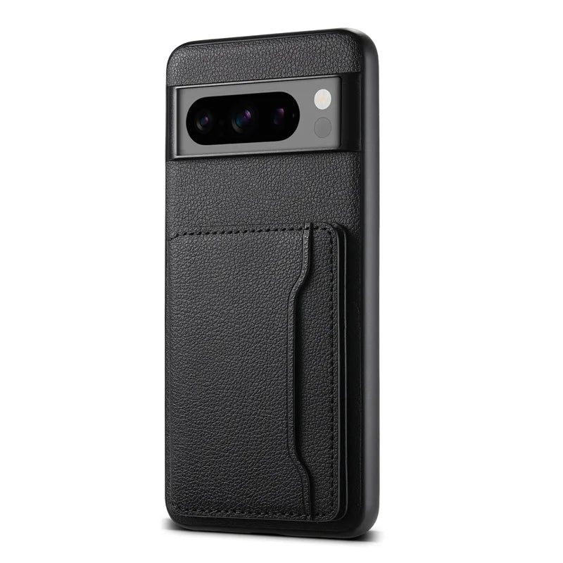 Leather Case with Card Holder For Google Pixel 8 Series