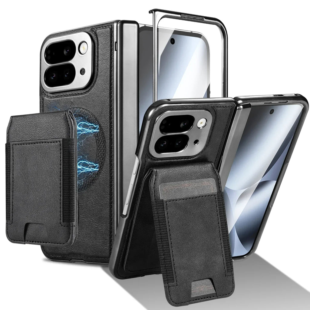 Leather Wallet Case with Stand & Card Holder