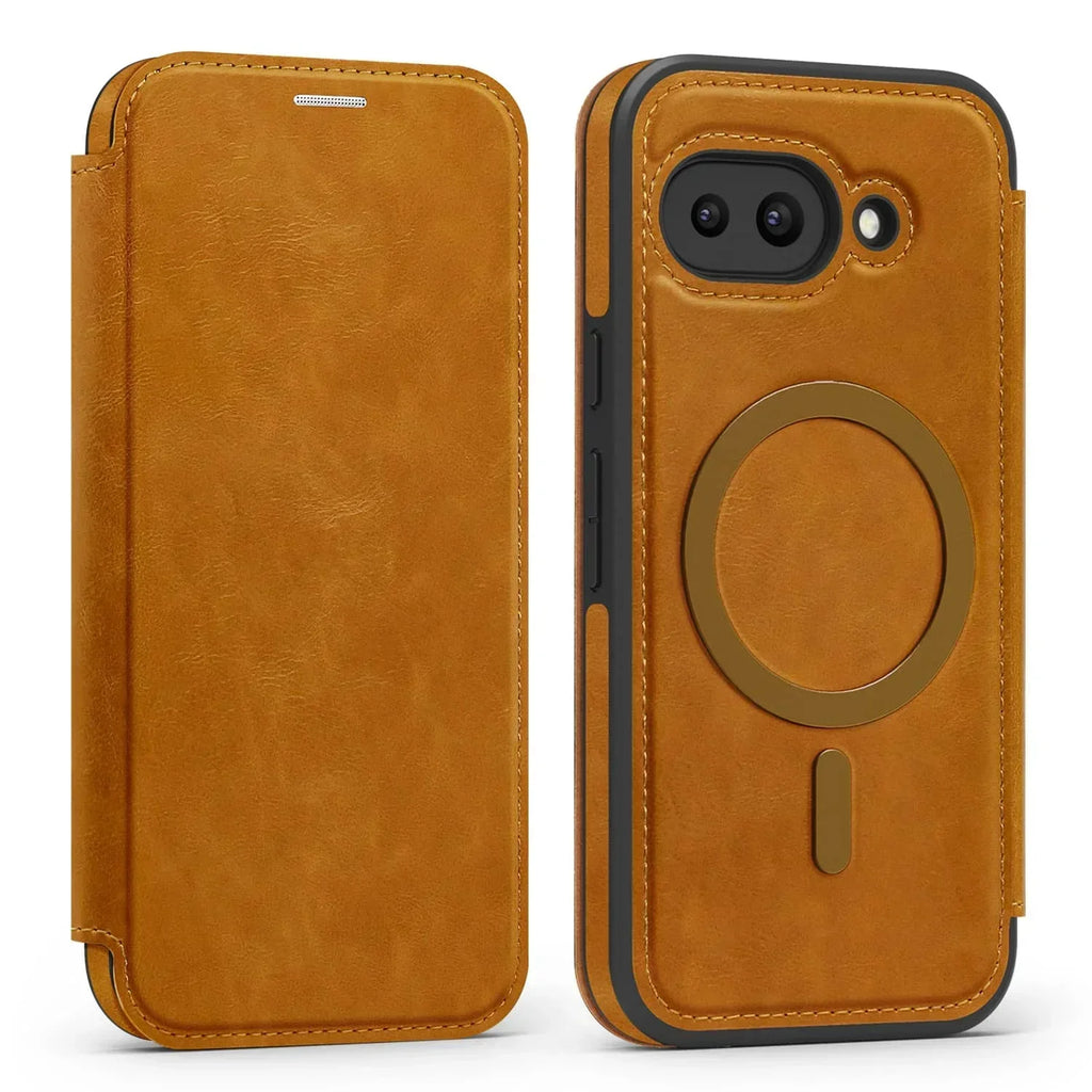 Magnetic Leather Case with Card Holder For Google Pixel Series