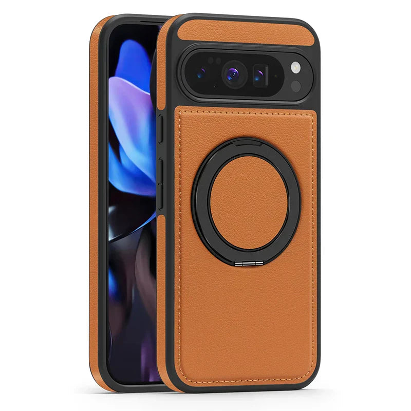 Leather Ring Case with Stand For Pixel