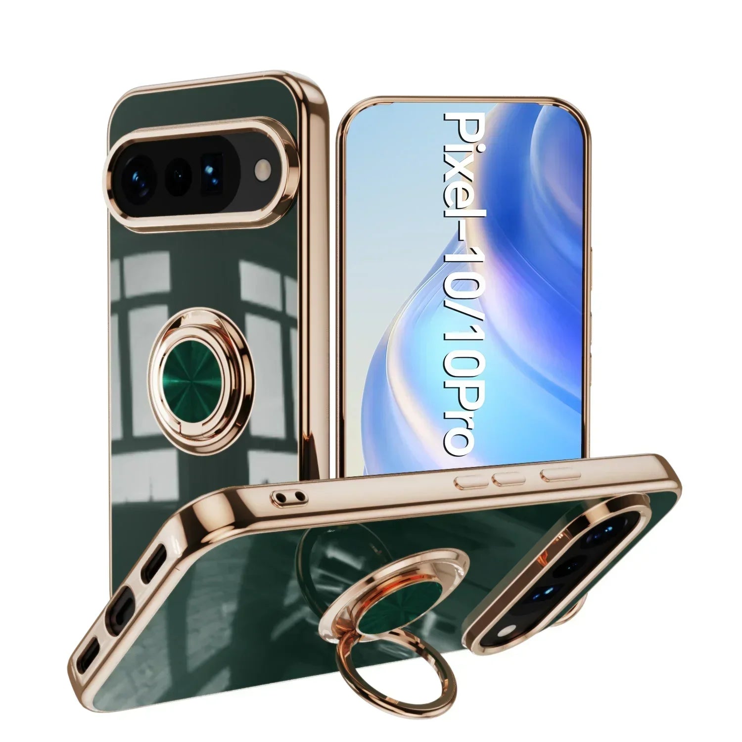 Luxury Ring Stand Case For Pixel
