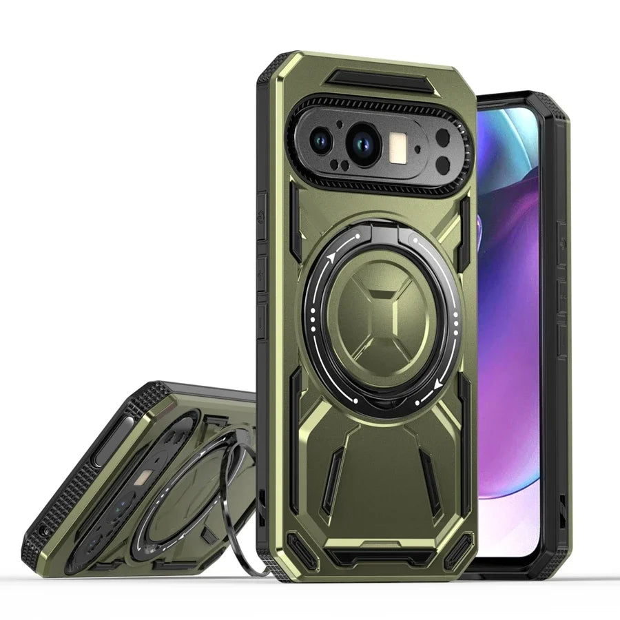 Magnetic Armor Case with Ring for Google Pixel Series