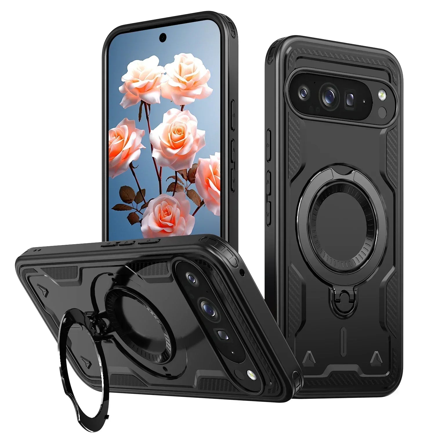 Magnetic Ring Case with 360° Grip