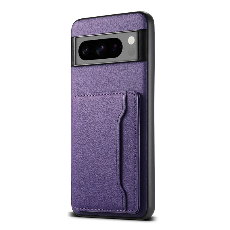 Leather Case with Card Holder For Google Pixel 8 Series