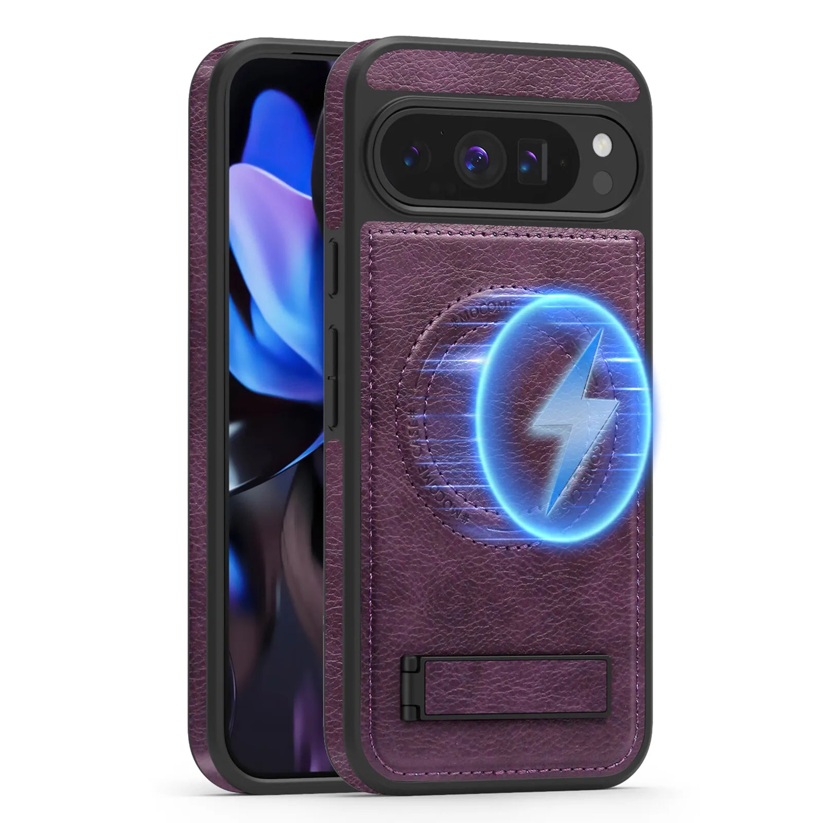 Premium Leather MagSafe Case with Kickstand for Google Pixel