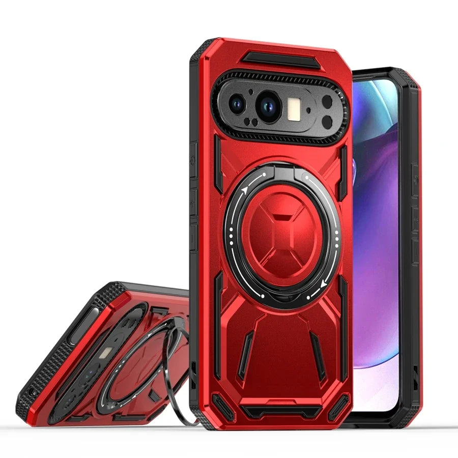 Magnetic Armor Case with Ring for Google Pixel Series