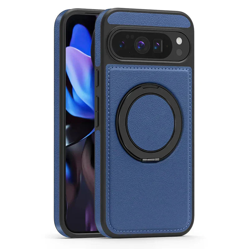 Leather Ring Case with Stand For Pixel