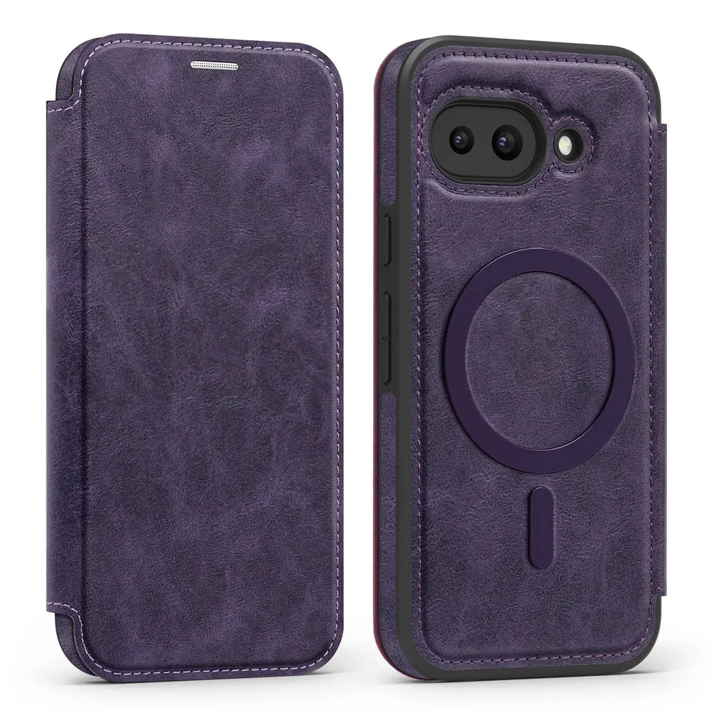 Magnetic Leather Case with Card Holder For Google Pixel Series
