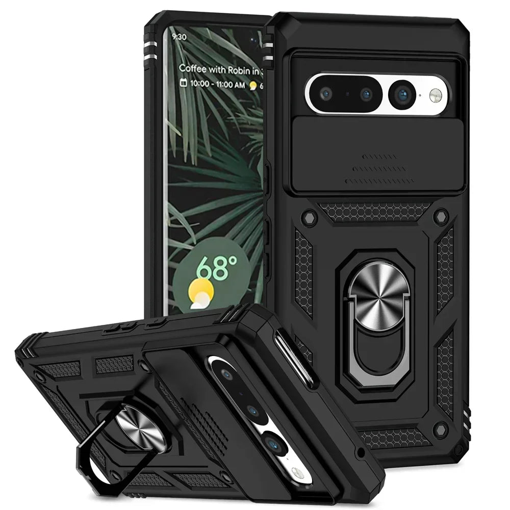 Shockproof Case with Slide Camera Protection For Google Pixel Series