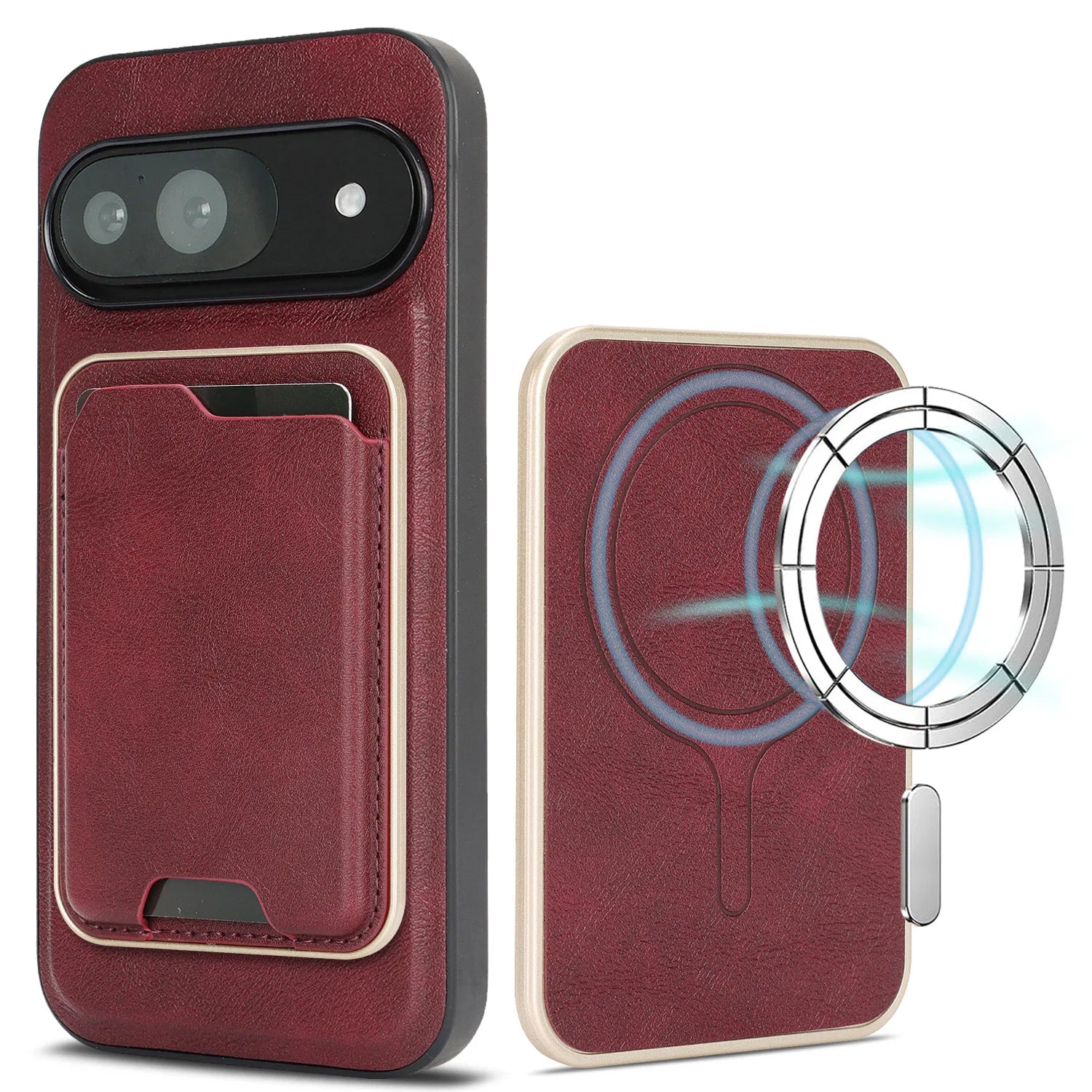 2 in1 Magnetic Leather Wallet Case