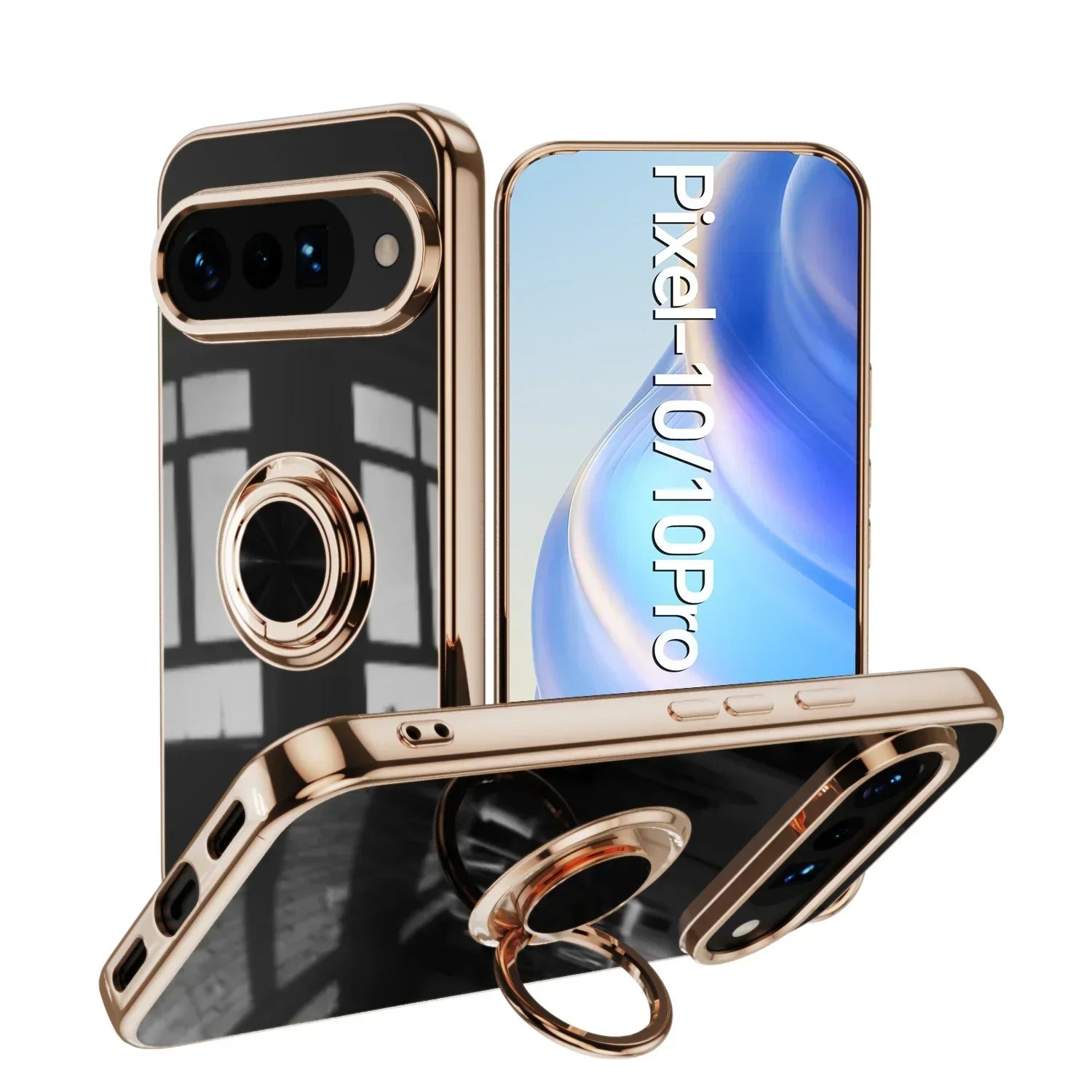 Luxury Ring Stand Case For Pixel