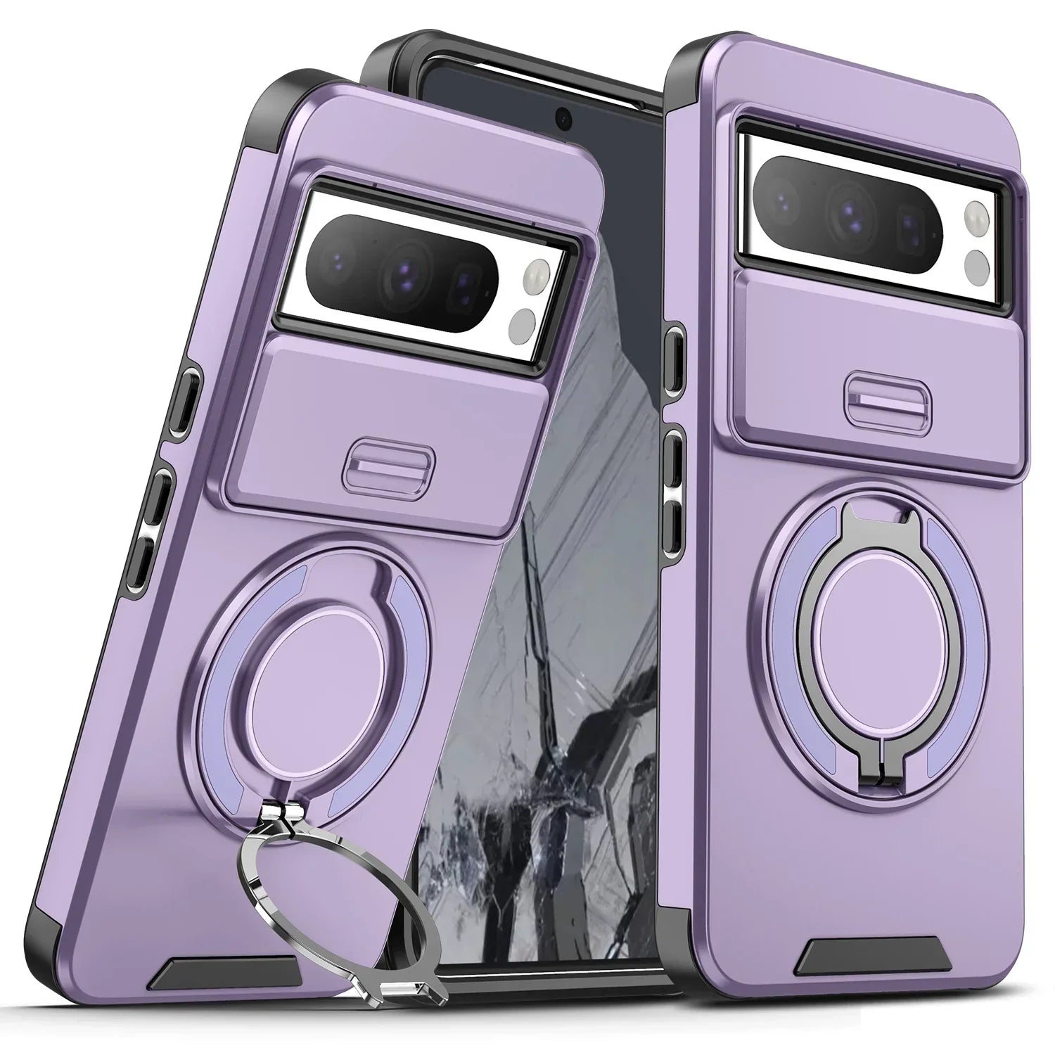 Magnetic Armor Case with Kickstand For Pixel