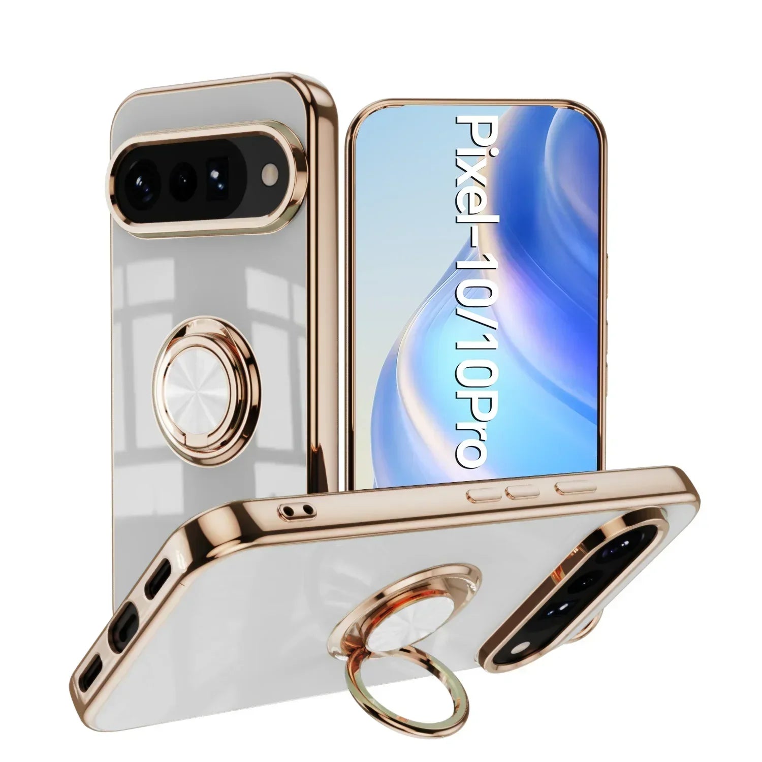 Luxury Ring Stand Case For Pixel