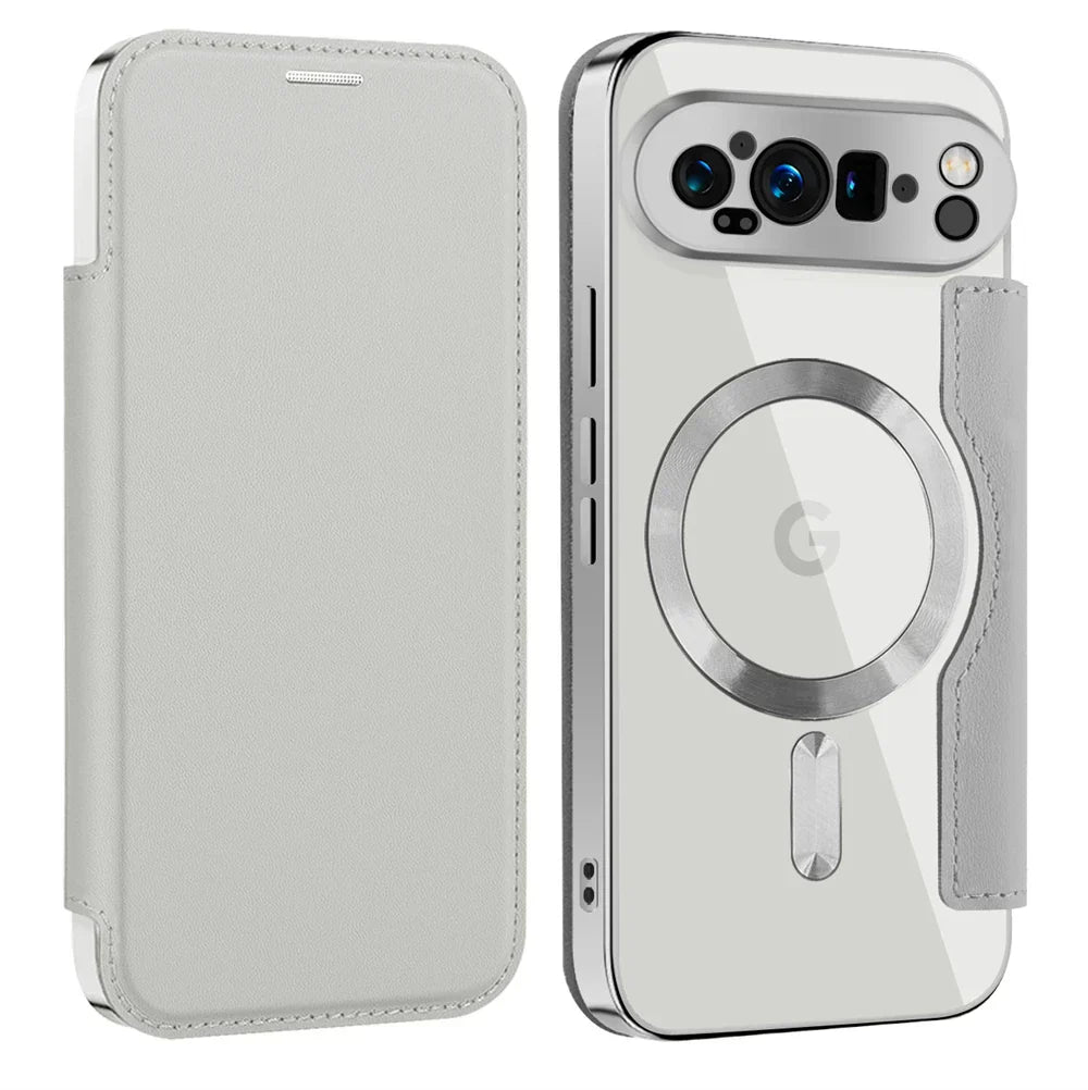 Leather Magsafe Case with Card Slot Holder For Pixel Series