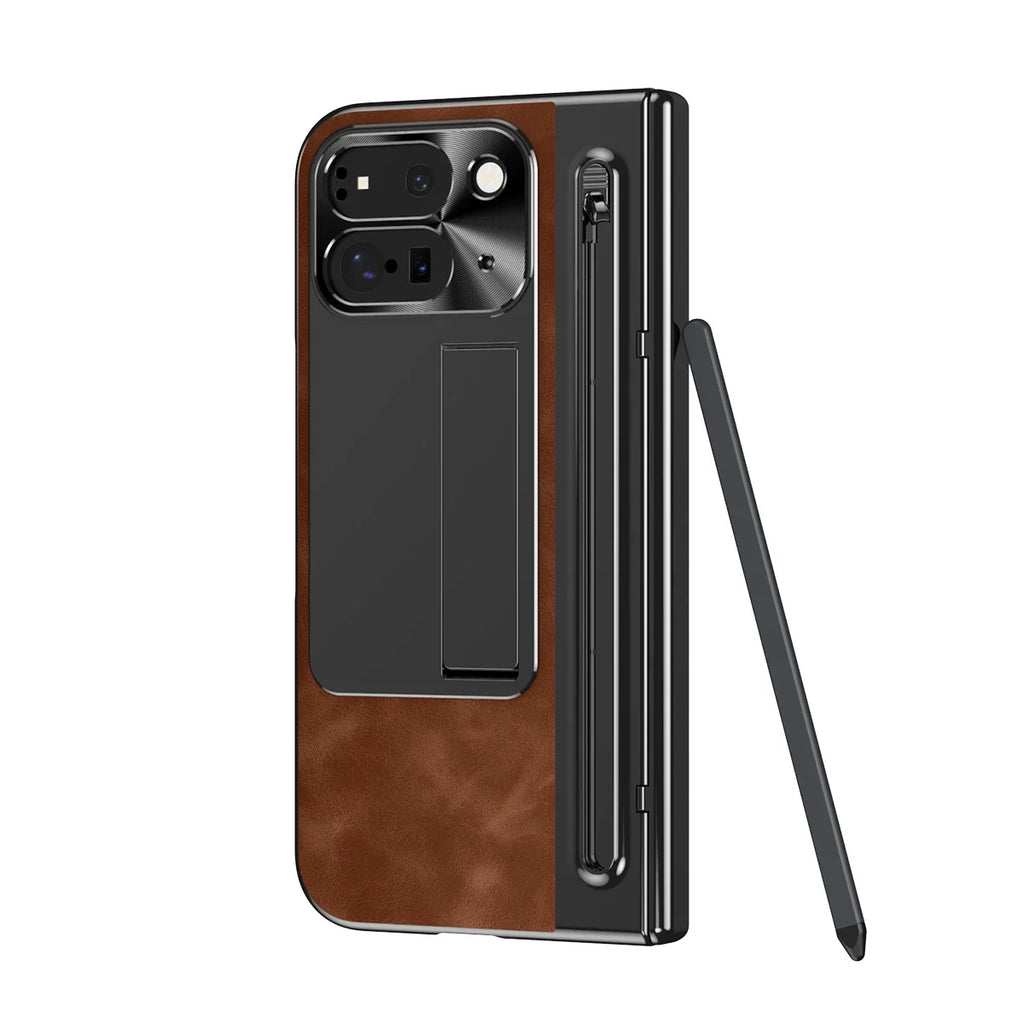 Leather Case With Pen For Pixel 10 Pro Fold