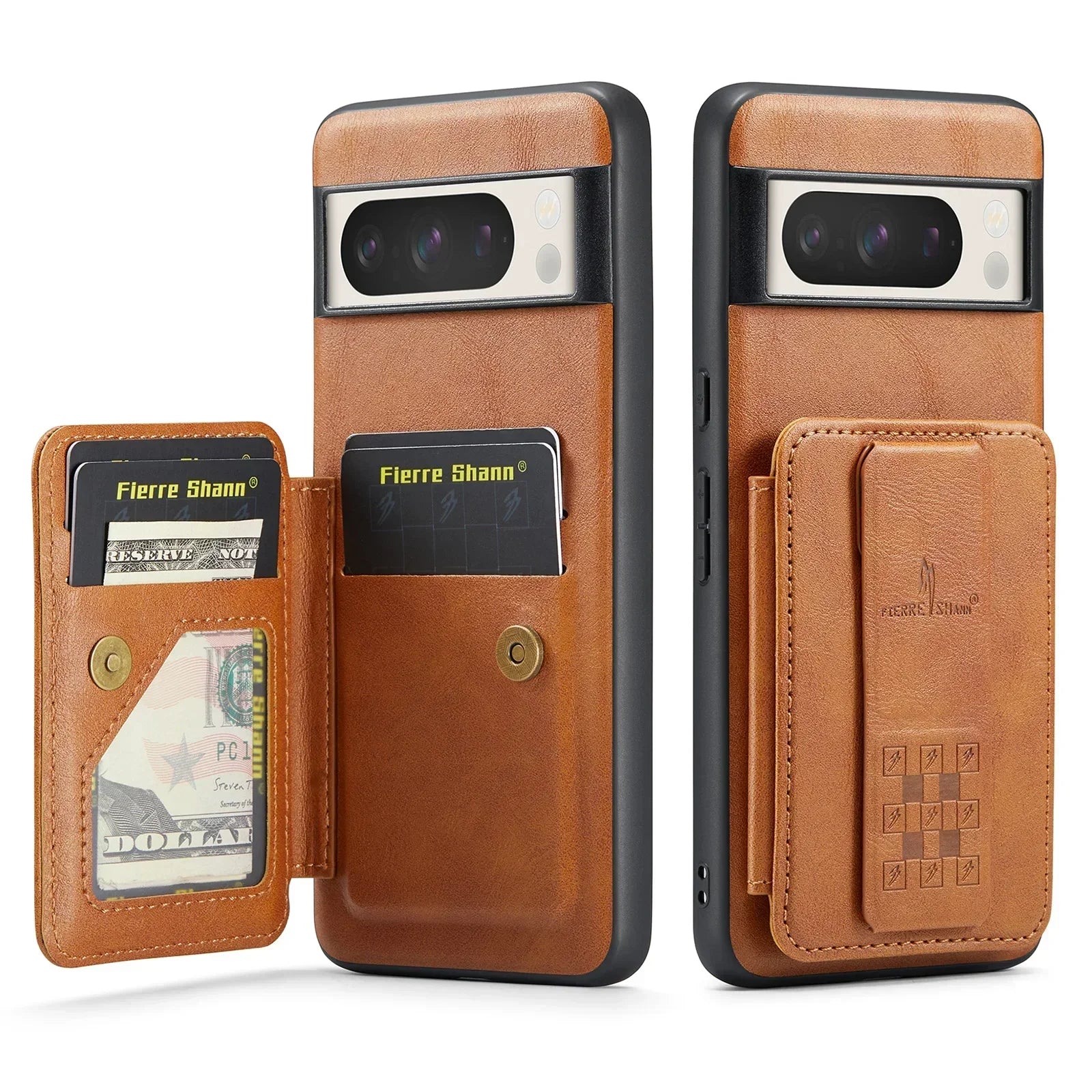 Premium Google Pixel 8A Leather Wallet Case