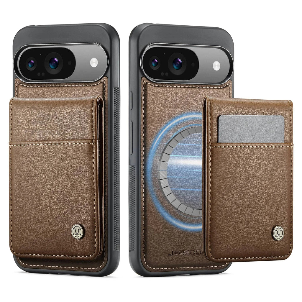 Leather Case with Card Holder For Google Pixel 9 Series