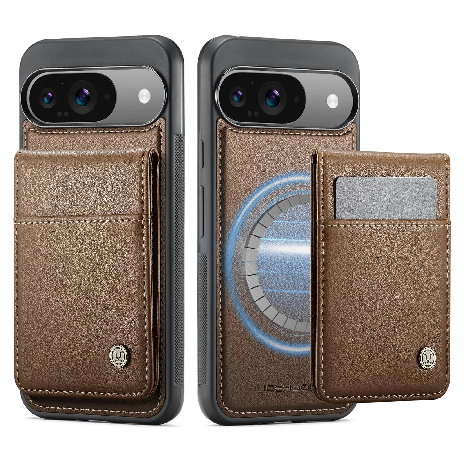 Leather Case with Card Holder For Google Pixel 9 Series