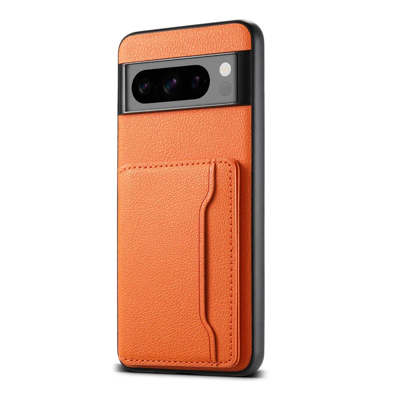 Leather Case with Card Holder For Google Pixel 8 Series
