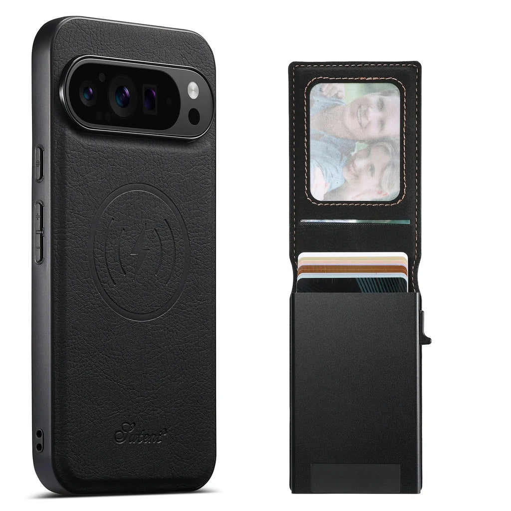 Leather Case with Detachable Wallet Stand For Pixel Series