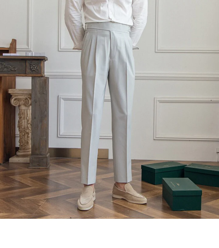 ASH GREY CLASSIC BUCKLE GURKHA PANTS BY ATIIRE