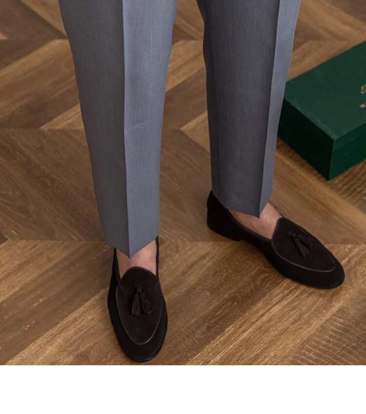 STONE GREY CLASSIC BUCKLE GURKHA PANTS BY ATIIRE