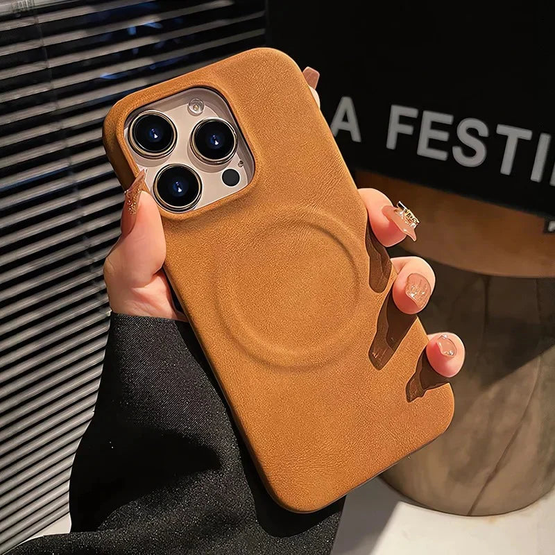 Suede Leather MagSafe Case