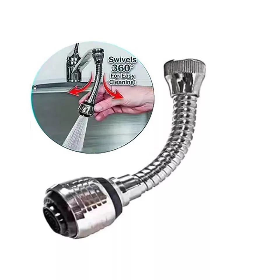 Turbo Flex 360 Degree Rotatory Flexible Sink Water Saving Faucet Nozzle Sprayer