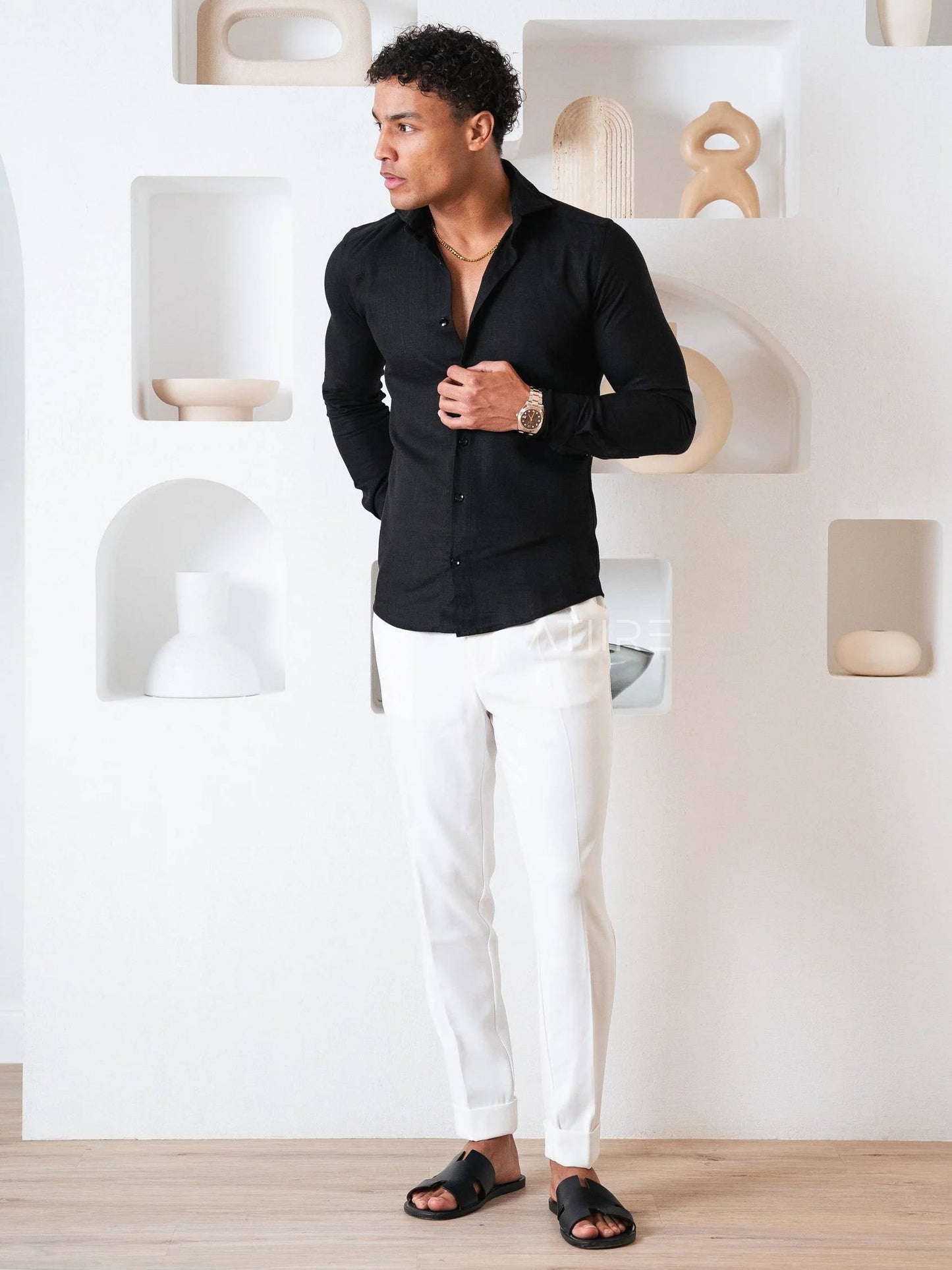 WHITE SIGNATURE ITALIAN GURKHA PANTS BY ATIIRE