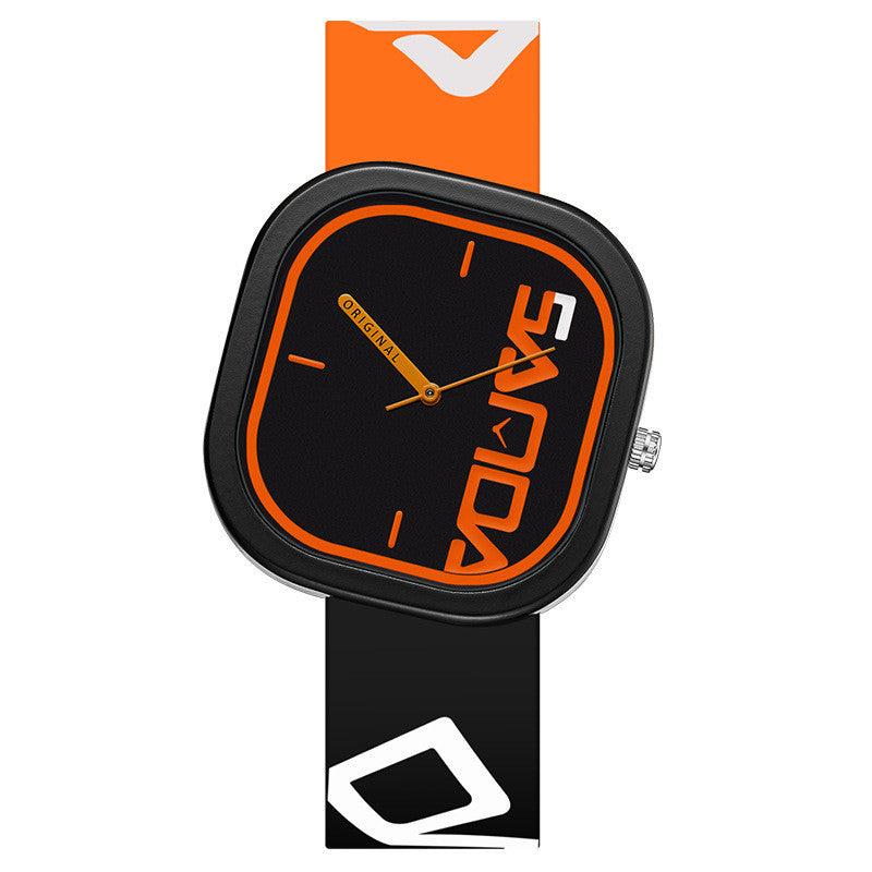 Sanda Silicone Square Fashion Trend Waterproof Watch